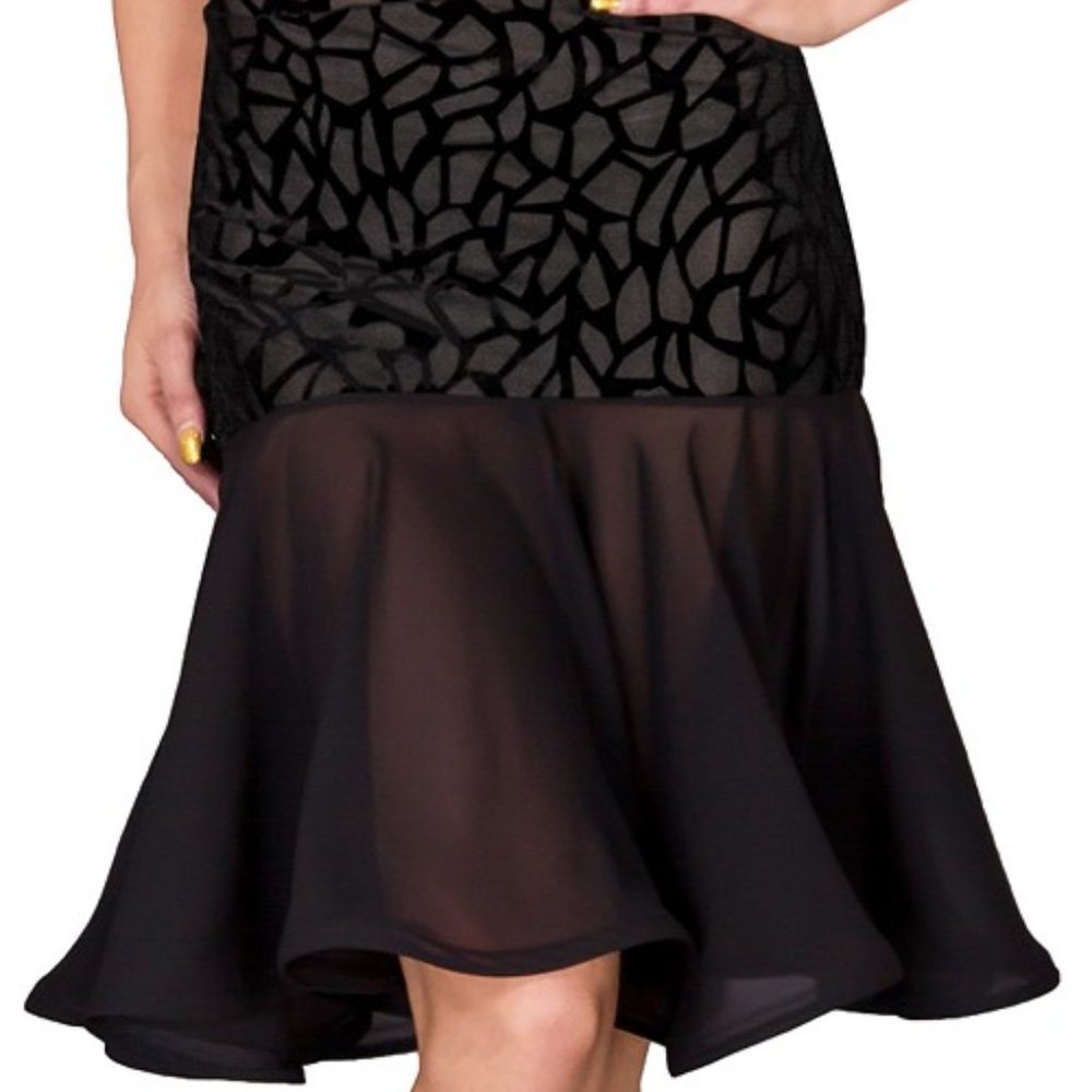 DSI Aria Latin Dance Practice Skirt Black Size S
